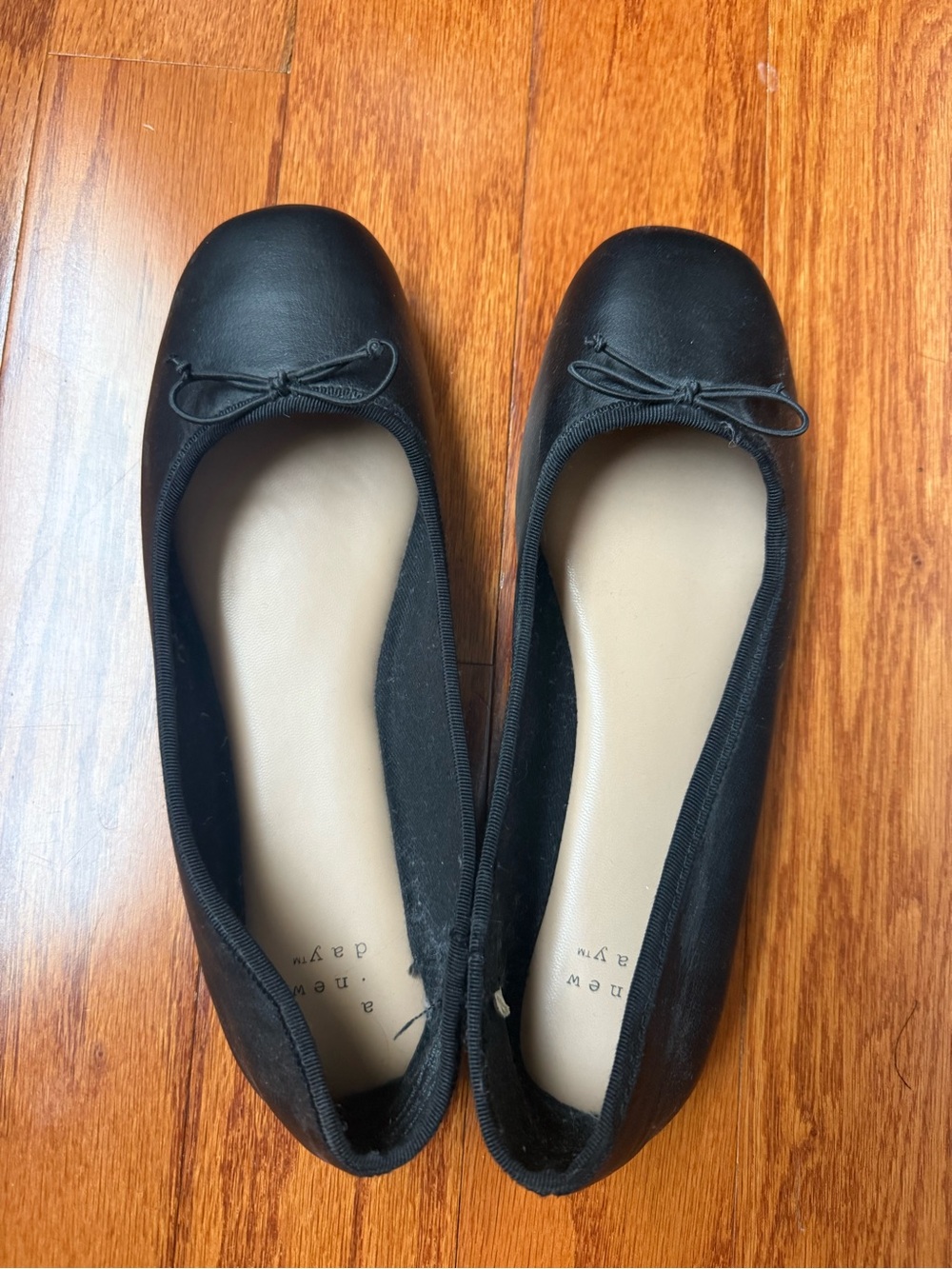 Target Black Ballet Flats with Bow Accent